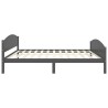 Cadre de lit sans matelas gris foncé pin massif 160x200 cm 