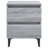 Tables de chevet pieds en métal 2 pcs Sonoma gris 40x35x50 cm 