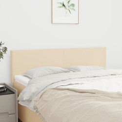 Têtes de lit 2 pcs Crème 72x5x78/88 cm Tissu 