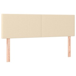 Têtes de lit 2 pcs Crème 72x5x78/88 cm Tissu 