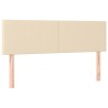 Têtes de lit 2 pcs Crème 72x5x78/88 cm Tissu 
