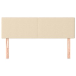 Têtes de lit 2 pcs Crème 72x5x78/88 cm Tissu 