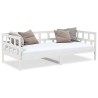 Lit de jour sans matelas blanc bois de pin massif 90x190 cm 