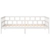 Lit de jour sans matelas blanc bois de pin massif 90x190 cm 