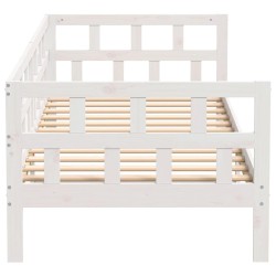 Lit de jour sans matelas blanc bois de pin massif 90x190 cm 