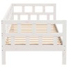 Lit de jour sans matelas blanc bois de pin massif 90x190 cm 