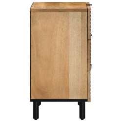 Table de chevet marron 50x33x60 cm bois de manguier massif 