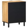 Table de chevet marron 50x33x60 cm bois de manguier massif 