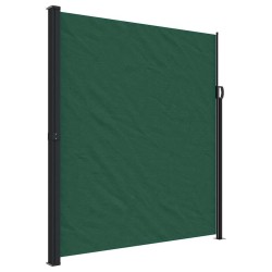 Auvent latéral rétractable vert foncé 220x600 cm 