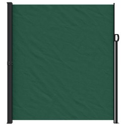 Auvent latéral rétractable vert foncé 220x600 cm 