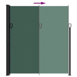 Auvent latéral rétractable vert foncé 220x600 cm 