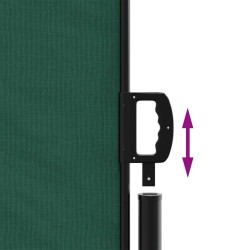 Auvent latéral rétractable vert foncé 220x600 cm 