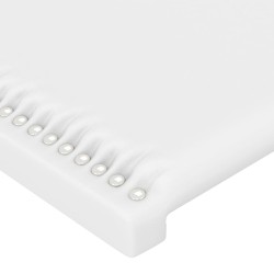 Tête de lit avec oreilles Blanc 163x23x118/128 cm Similicuir 