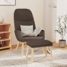Chaise de relaxation avec tabouret Taupe Tissu 