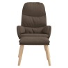 Chaise de relaxation avec tabouret Taupe Tissu 