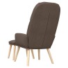 Chaise de relaxation avec tabouret Taupe Tissu 