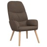 Chaise de relaxation avec tabouret Taupe Tissu 