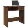 Bureau chêne marron 80x40x75 cm bois d'ingénierie 