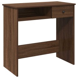 Bureau chêne marron 80x40x75 cm bois d'ingénierie 