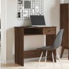 Bureau chêne marron 80x40x75 cm bois d'ingénierie 