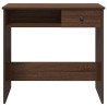 Bureau chêne marron 80x40x75 cm bois d'ingénierie 