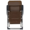 Chaises de camping pliantes et repose-pied lot de 2 marron 