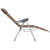 Chaises de camping pliantes et repose-pied lot de 2 marron 