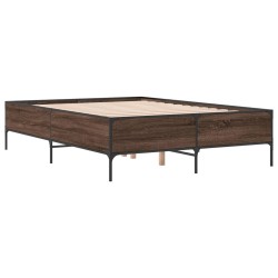 Cadre de lit sans matelas chêne marron 120x200 cm 