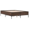 Cadre de lit sans matelas chêne marron 120x200 cm 