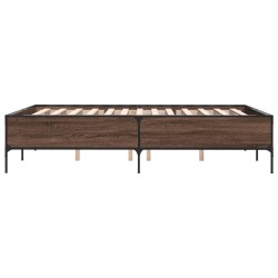 Cadre de lit sans matelas chêne marron 120x200 cm 