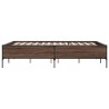 Cadre de lit sans matelas chêne marron 120x200 cm 