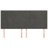 Tête de lit avec oreilles Gris foncé 163x16x118/128 cm Velours 
