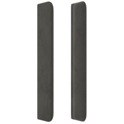 Tête de lit avec oreilles Gris foncé 163x16x118/128 cm Velours 