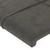 Tête de lit avec oreilles Gris foncé 163x16x118/128 cm Velours 
