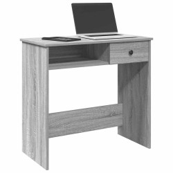 Bureau sonoma gris 80x40x75 cm bois d'ingénierie 