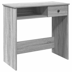 Bureau sonoma gris 80x40x75 cm bois d'ingénierie 