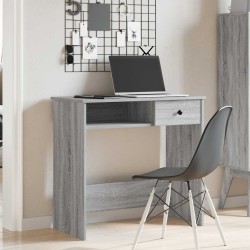 Bureau sonoma gris 80x40x75 cm bois d'ingénierie 