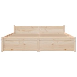 Cadre de lit sans matelas bois massif 160x200 cm 