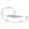 Cadre de lit sans matelas 120x190 cm bois massif 