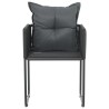 Chaises d'extérieur lot de 2 avec oreillers Résine tressée Noir 