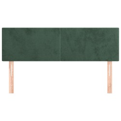 Têtes de lit 2 pcs Vert foncé 72x5x78/88 cm Velours 