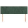 Têtes de lit 2 pcs Vert foncé 72x5x78/88 cm Velours 