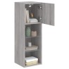 Meuble TV avec lumières LED sonoma gris 30,5x30x90 cm 
