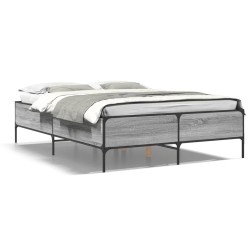 Cadre de lit sans matelas sonoma gris 120x200 cm 