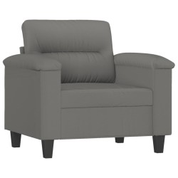 Fauteuil gris foncé 60 cm tissu microfibre 