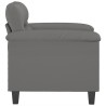 Fauteuil gris foncé 60 cm tissu microfibre 