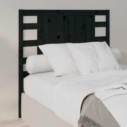 Tête de lit Noir 106x4x100 cm Bois massif de pin 