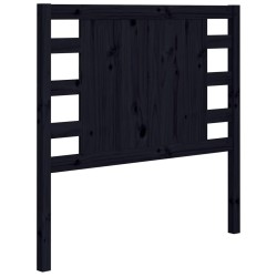 Tête de lit Noir 106x4x100 cm Bois massif de pin 