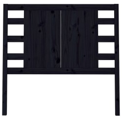 Tête de lit Noir 106x4x100 cm Bois massif de pin 
