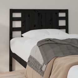 Tête de lit Noir 106x4x100 cm Bois massif de pin 